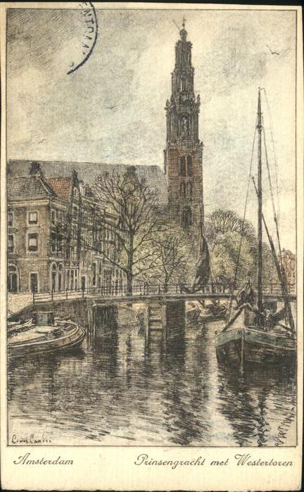 Amsterdam Niederlande Prinsengracht Westertoren