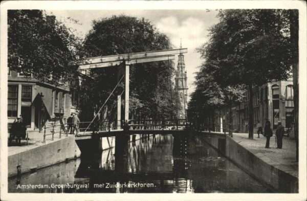 Amsterdam Niederlande Groenburgwal Zuiderkerktoren