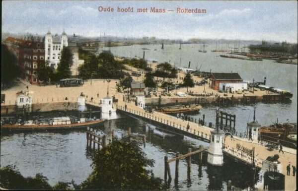 Rotterdam Oude hoofd met Maas Schiff Brücke