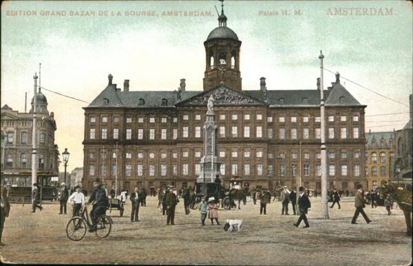 Amsterdam Niederlande Paleis HM Hund Fahrrad