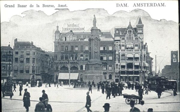 Amsterdam Niederlande Grand Bazar Bourse Strassenbahn