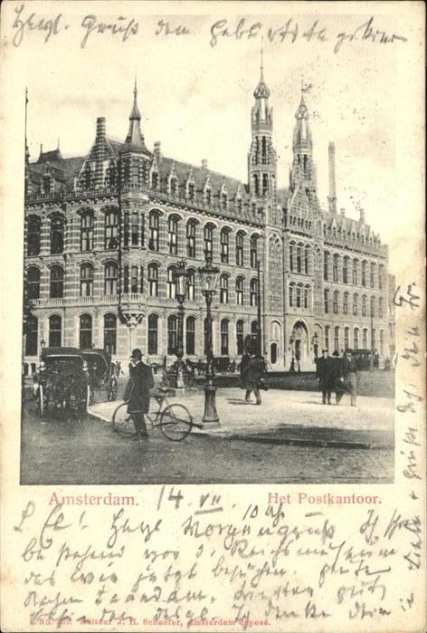 Amsterdam Niederlande Postkantoor Fahrrad
