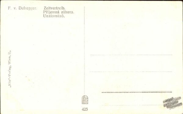 Kuenstlerkarte F v Defegger Zeitvertreib – Bild 2