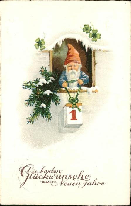 Zwerge Dwarfs Nains Neujahr