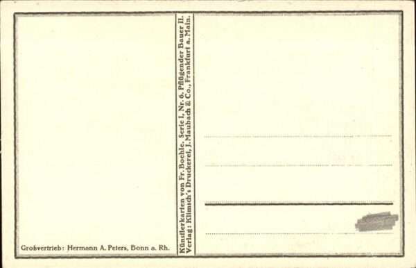 Kuenstlerkarte Fr Boehle Serie I Nr6 Pflügender Bauer – Bild 2