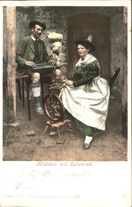 Spinnen Handwerk Spinnrad