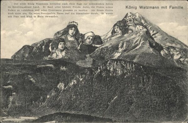 Berggesichter König Watzmann mit Familie