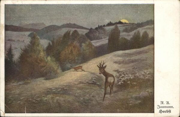 Reh Künstler R Jaumann Herbst
