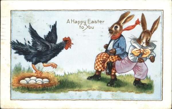 Ostern Easter Paques Osterhase Huhn
