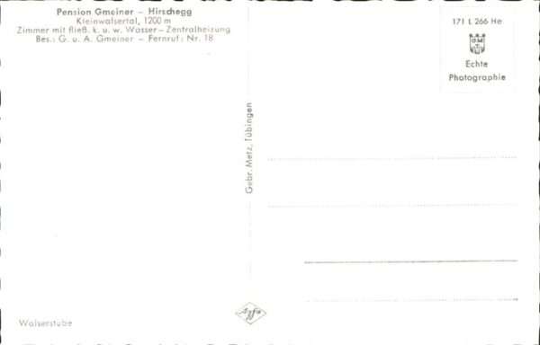 Hirschegg Kleinwalsertal Vorarlberg Pension Gmeiner – Bild 2