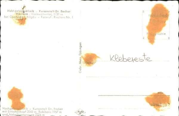 Riezlern Kleinwalsertal Vorarlberg Kuranstalt Dr. Backer – Bild 2