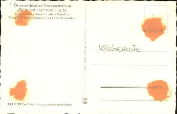 Kleinwalsertal Österr. Grenzwirtschaft Walserschanz – Bild 2