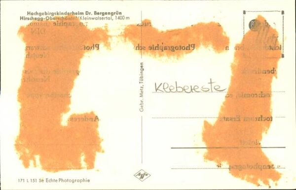 Hirschegg Kleinwalsertal Vorarlberg Kinderheim Dr. Bergengruen – Bild 2