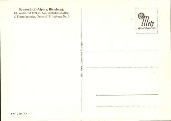 Hirschegg Kleinwalsertal Vorarlberg Sonnenbichl Alpina Kaffee Fremdenheim – Bild 2