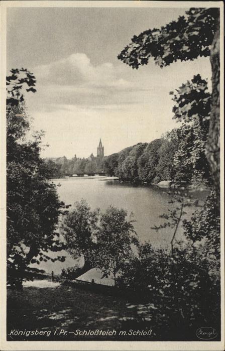 Koenigsberg Ostpreussen Schlossteich Schloß