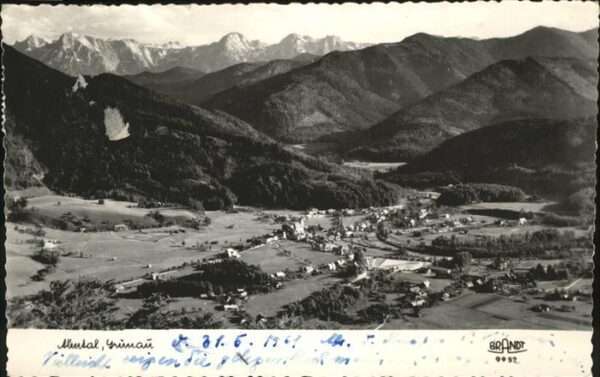 Gruenau Almtal Luftbild