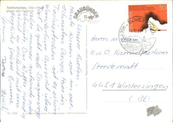 Tschiertschen Luftbild Calanda – Bild 2