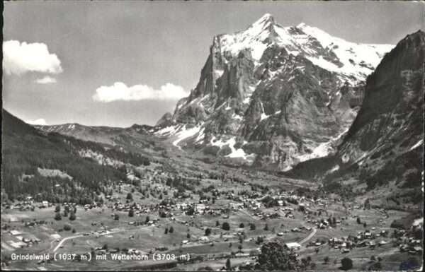 Grindelwald Luftbild Wetterhorn