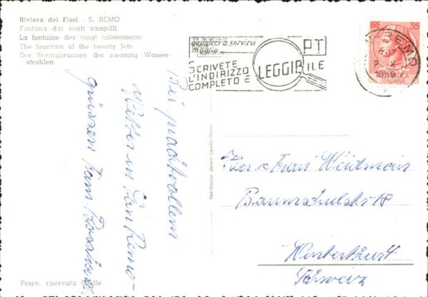 San Remo Springbrunnen der zwanzig Wasserstrahle – Bild 2