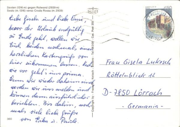 Sexten Sesto Suedtirol Teilansicht Rotwand – Bild 2
