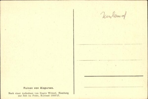 Lettland Latvia Ruinen von Aispurwe – Bild 2