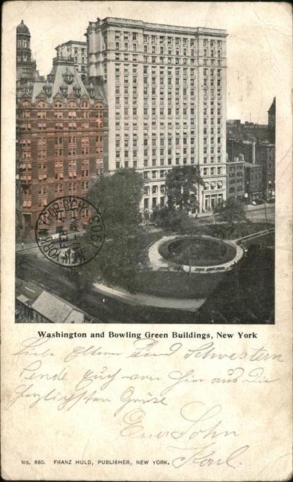 New York City Washingtonand  Bowling Green Buildings