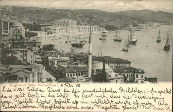 Constantinopel Istanbul Palais du Sultan Schiffe