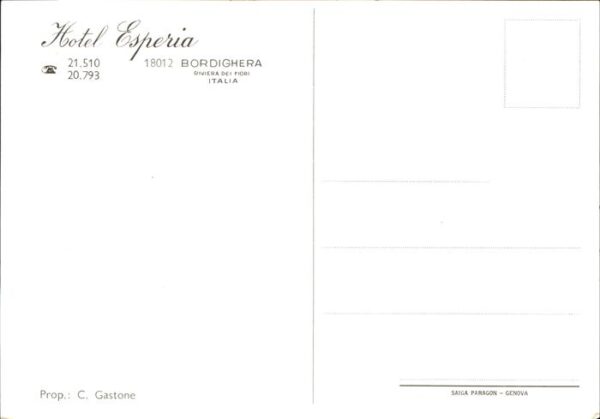Bordighera Hotel Esperia – Bild 2