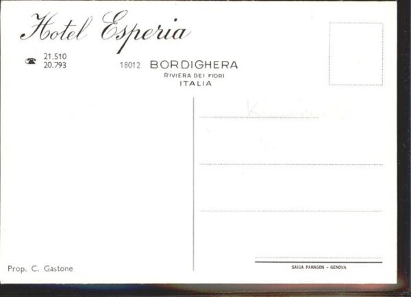 Bordighera Hotel Esperia – Bild 2