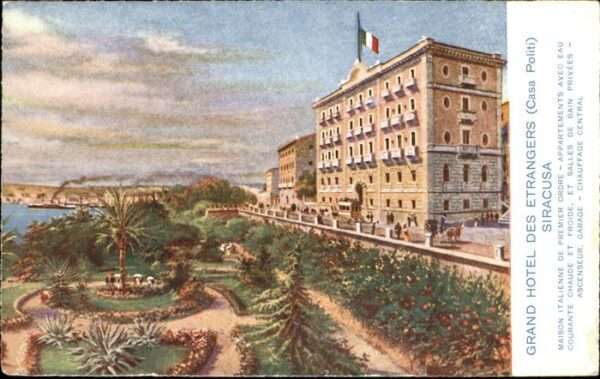 Siracusa Grand Hotel des Etrangeres Zeichnung