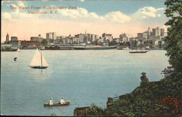 Vancouver British Columbia Stanley Park Water Front, Segelschiff