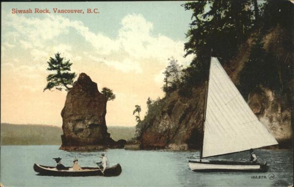 Vancouver British Columbia Siwash Rock Segelboot