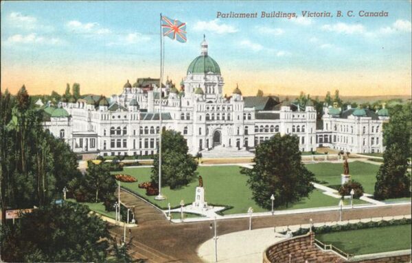 Victoria British Columbia Parliament Buildings Fahne