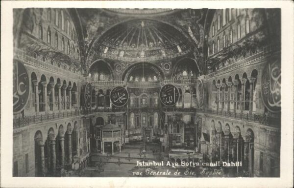 Istanbul Constantinopel Aya Sofya camli Dahili