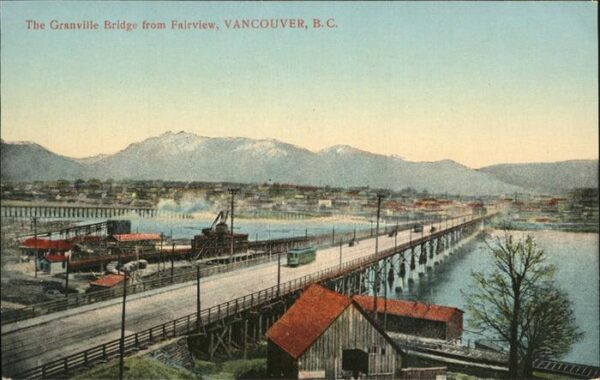 Vancouver British Columbia Ganville Bridge Fairview Strassenbahn