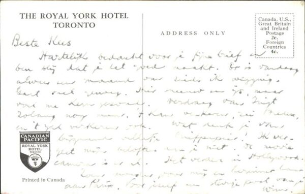 Toronto Canada Royal York Hotel Nacht – Bild 2