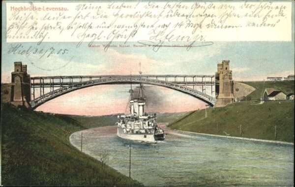 Bruecken Bauwerke Levensau Schiff