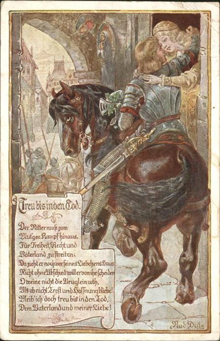 BDD Nordmaehren Künstler Rud Duts Pferd Ritter