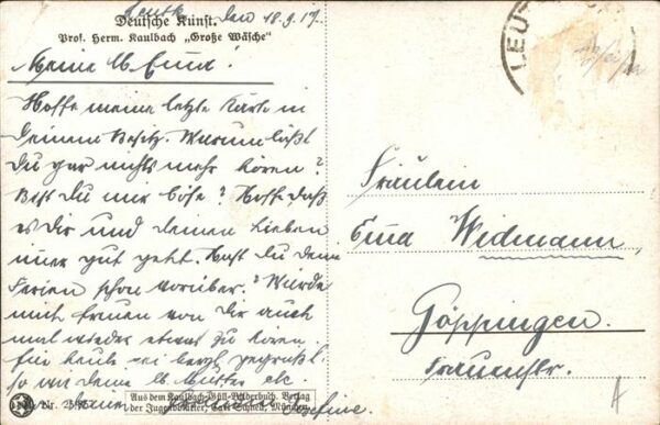 Kuenstlerkarte Prof. Herm. Kaulbach Kind – Bild 2
