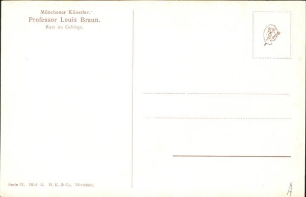 Kuenstlerkarte Professor Louis Braun Pferde – Bild 2