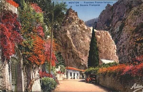 Zoll Grenze Douane Menton Frontiere Franco Italienne
