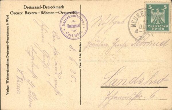 Zoll Grenze Douane Dreisessel Dreieckmark – Bild 2