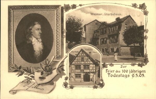 Schiller Friedrich 100-jähriger Todestag Sterbehaus Weimar