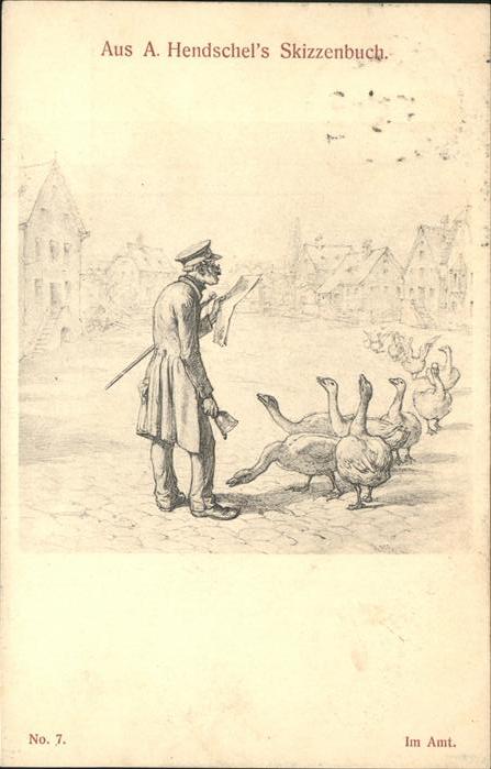 Verlag Hendschels Skizzenbuch Nr. 7 Im Amt Gänse