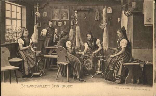 Spinnen Handwerk Spinnstube Trachten Schwarzwald