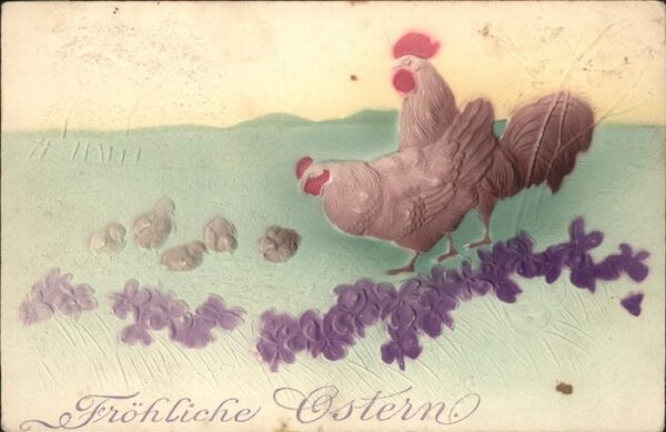 Ostern Easter Paques Hühner