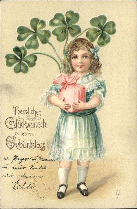 Geburtstag Kleeblätter Kind