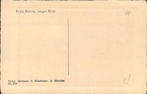 Rittertum Mittelalter Pferd Schwert Fritz Böhle Nr.630 – Bild 2