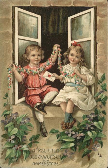 Namenstag Namenskarte Kinder Brief Fenster