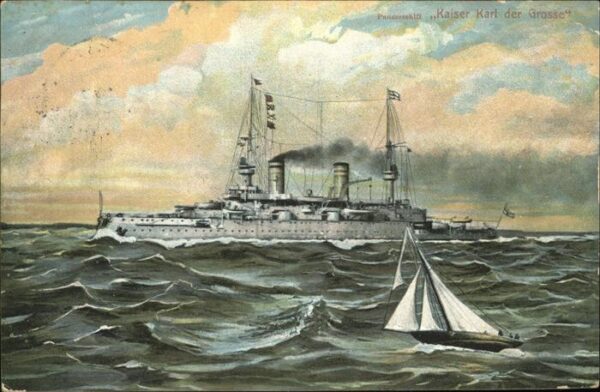 Schiffe Ships Navires Panzerschiff Kaiser Karl der Grosse
